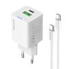 Зарядний пристрій ColorWay GaN Mini 30W PD Port PPS USB (Type-C PD + USB QC4.0) cable Type-C (CW-CHS053PDC-WT) зображення 2