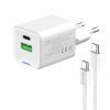 Зарядний пристрій ColorWay GaN Mini 30W PD Port PPS USB (Type-C PD + USB QC4.0) cable Type-C (CW-CHS053PDC-WT) зображення 5
