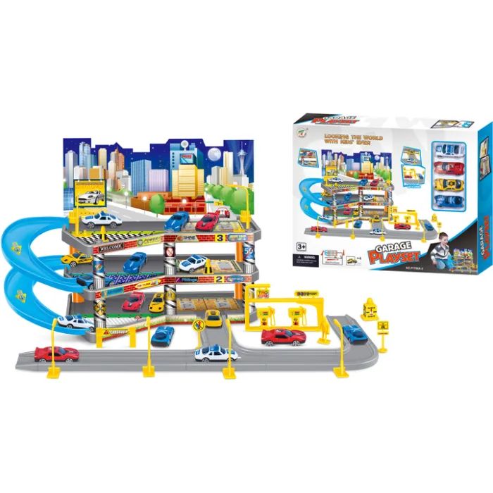 Игровой набор Playset складной паркинг в комплекте с 4 машинками GARAGE (3858894672479) изображение 3