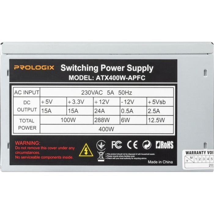 Блок питания Prologix 400W APFC Bulk (Prologix 400W Bulk (E)) изображение 10