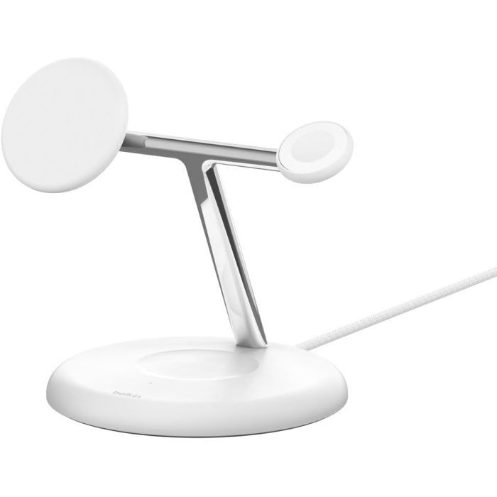 Зарядное устройство Belkin 3in1 Magnetic Adjustable Pad Qi2 15W White (WIZ023VFWH)
