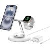 Зарядное устройство Belkin 3in1 Magnetic Adjustable Pad Qi2 15W White (WIZ023VFWH) изображение 2
