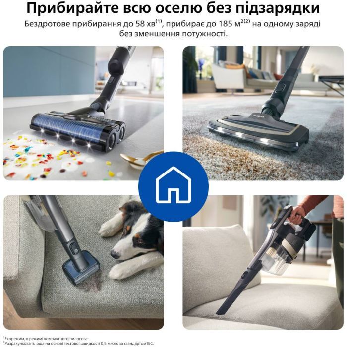 Пилосос Philips AquaTrio Cordless, 9000 Series (XW9463/10) зображення 10