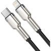 Дата кабель USB-C to Lightning 1.0m Cafule Metal PD 20W black Baseus (CATLJK-A01) зображення 2