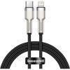 Дата кабель USB-C to Lightning 1.0m Cafule Metal PD 20W black Baseus (CATLJK-A01)