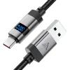 Дата кабель USB 2.0 AM to USB-C 1.2m digital display braided C15-04 black Acefast (6974316283737) зображення 3