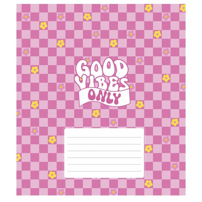 Зошит Школярик Good vibes only 18 аркушів клітинка (018-3561K)