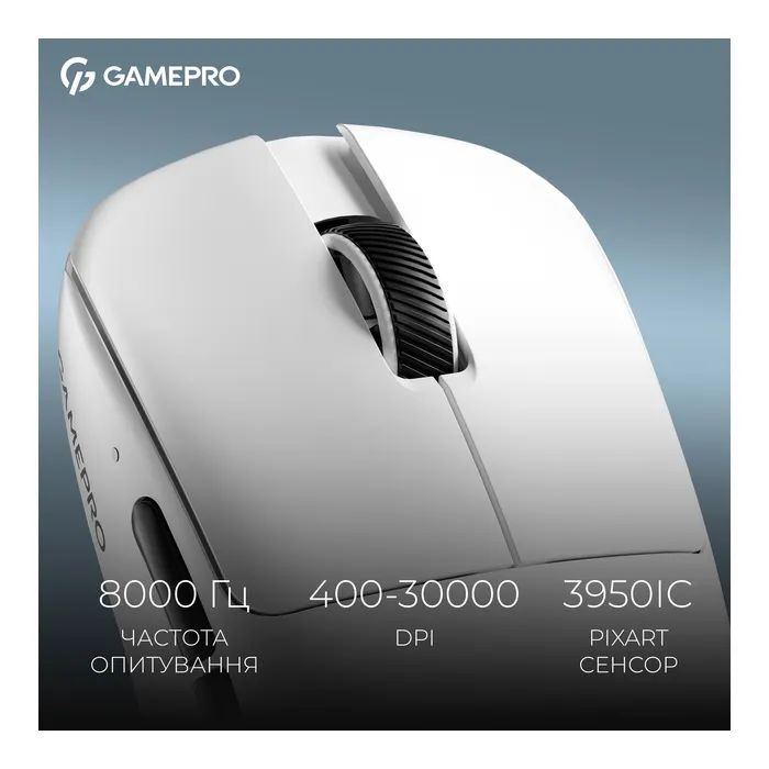 Мышка GamePro Asgard Odin 8K Wireless/USB White (GM035W) изображение 10