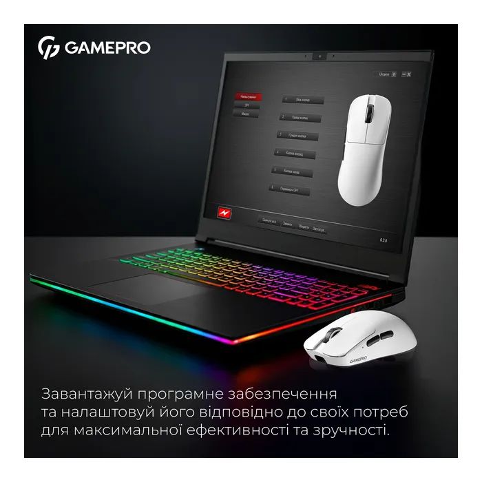 Мышка GamePro Asgard Odin 8K Wireless/USB White (GM035W) изображение 11