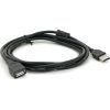 Дата кабель USB 2.0 AM/AF 2.0m ferrite black Voltronic (YT-AM/AF-2.0B) зображення 2