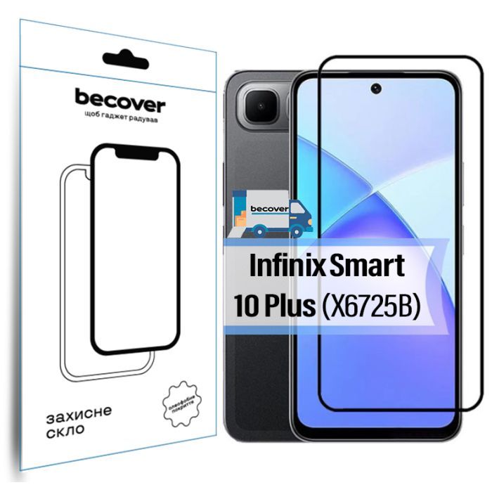 Стекло защитное BeCover Infinix Smart 10 Plus (X6725B) Black (713726)