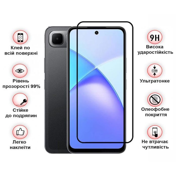 Стекло защитное BeCover Infinix Smart 10 Plus (X6725B) Black (713726) изображение 3