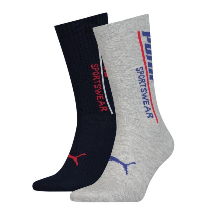 Шкарпетки Puma Men Logo Classic Sock 2P 102003001-023 темно-синій, сірий 39-42 (8718824798790)