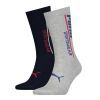 Шкарпетки Puma Men Logo Classic Sock 2P 102003001-023 темно-синій, сірий 39-42 (8718824798790)