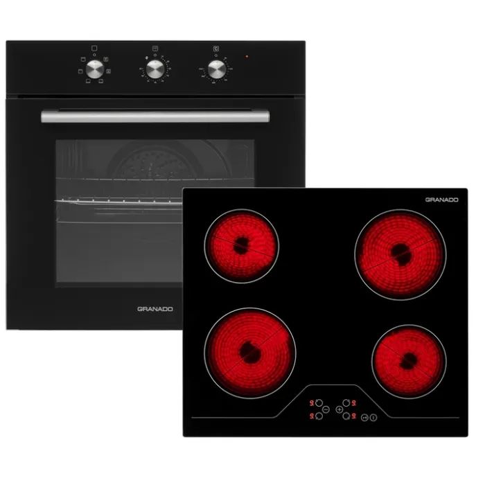 Комплект вбудованої техніки GRANADO GEO 62-0200 black + GVH 624