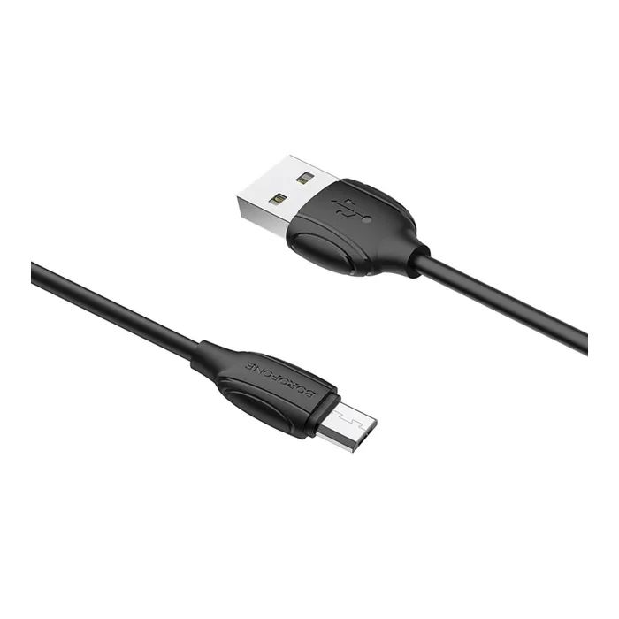 Дата кабель USB 2.0 AM to Micro 5P 1.0m 2.4A white BOROFONE (6931474701787)