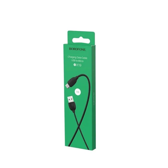 Дата кабель USB 2.0 AM to Micro 5P 1.0m 2.4A white BOROFONE (6931474701787) зображення 3