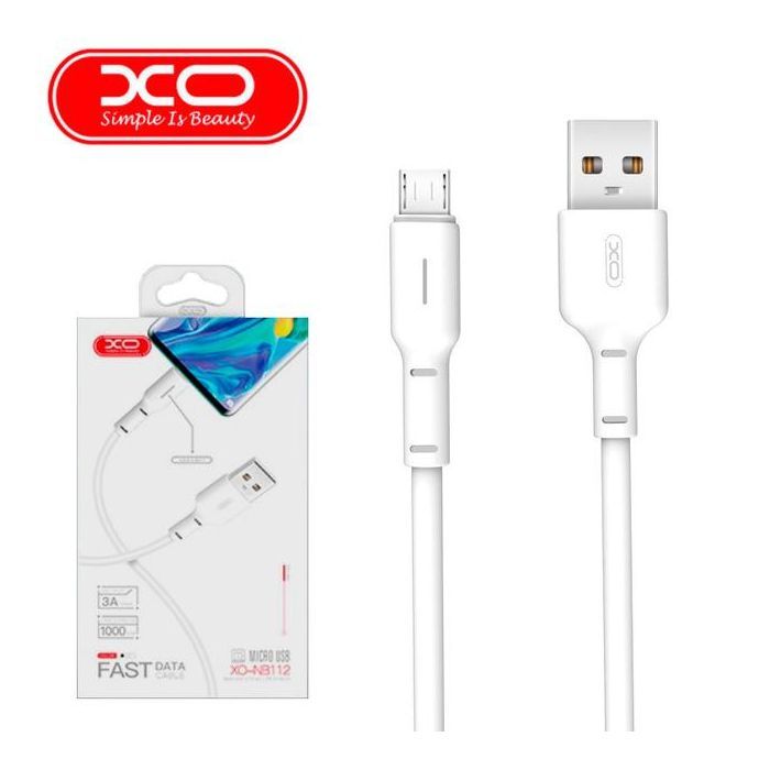 Дата кабель USB 2.0 AM to Micro 5P 1.0m 3A black XO (NB112-M-BK) изображение 3