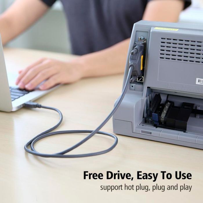 Кабель для принтера USB 2.0 to DB25 2.0m US167 black Ugreen (20224) изображение 10