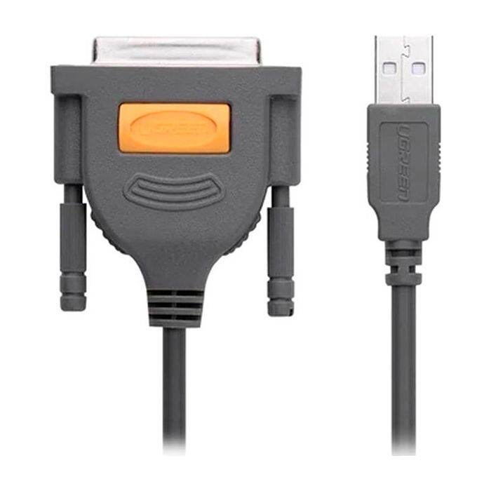 Кабель для принтера USB 2.0 to DB25 2.0m US167 black Ugreen (20224) изображение 2