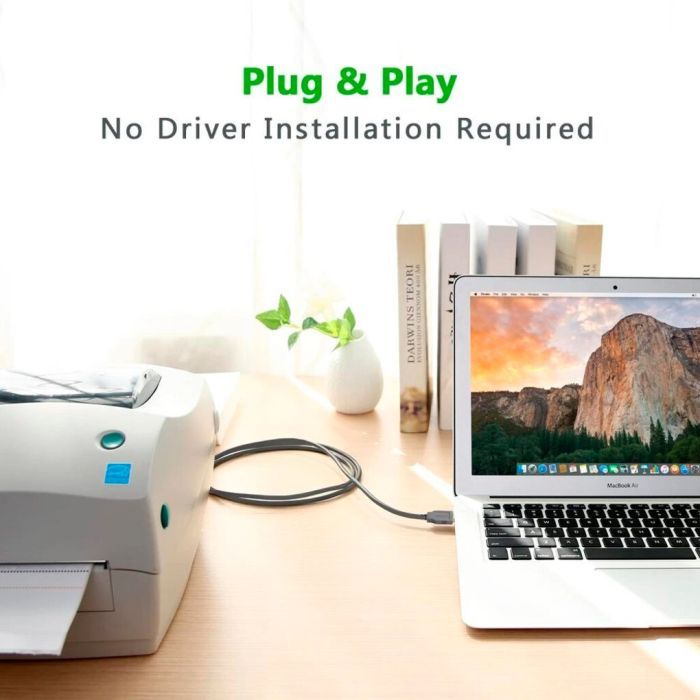 Кабель для принтера USB 2.0 to DB25 2.0m US167 black Ugreen (20224) изображение 9