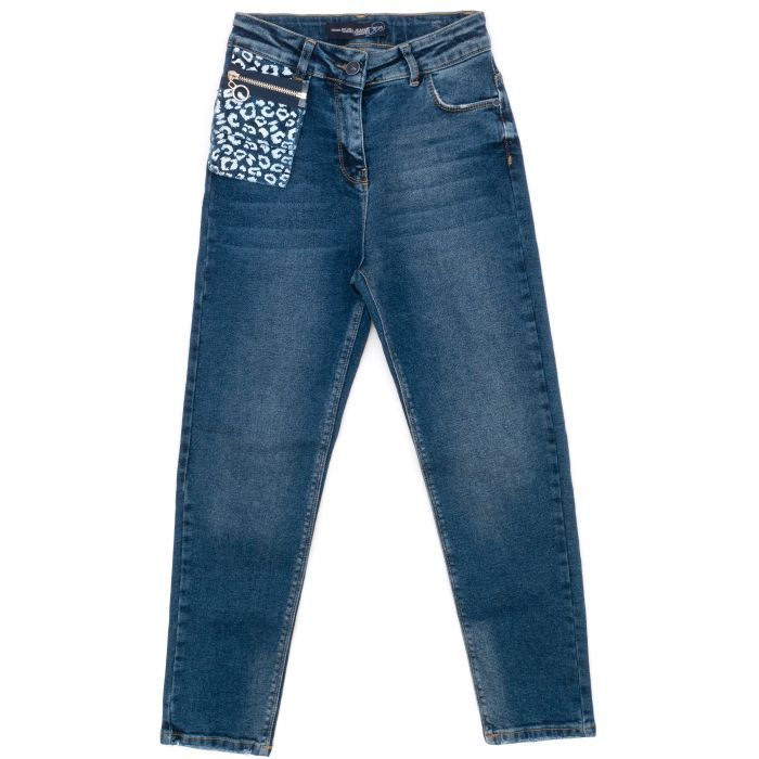 Джинсы детские A-Yugi с карманом (9181-140G-blue)