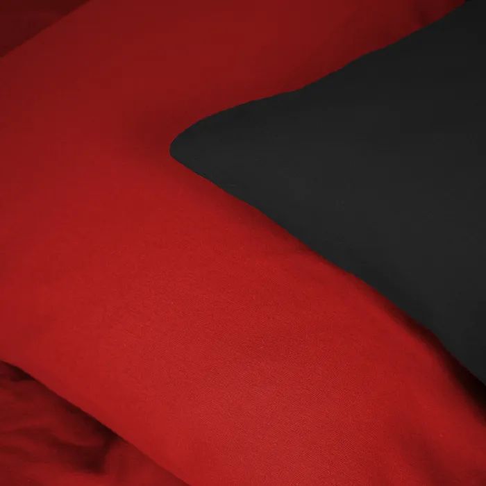 Постельное белье MirSon 002-009 Black/Red Фланель 2x143x210 С (2200009656569) изображение 4