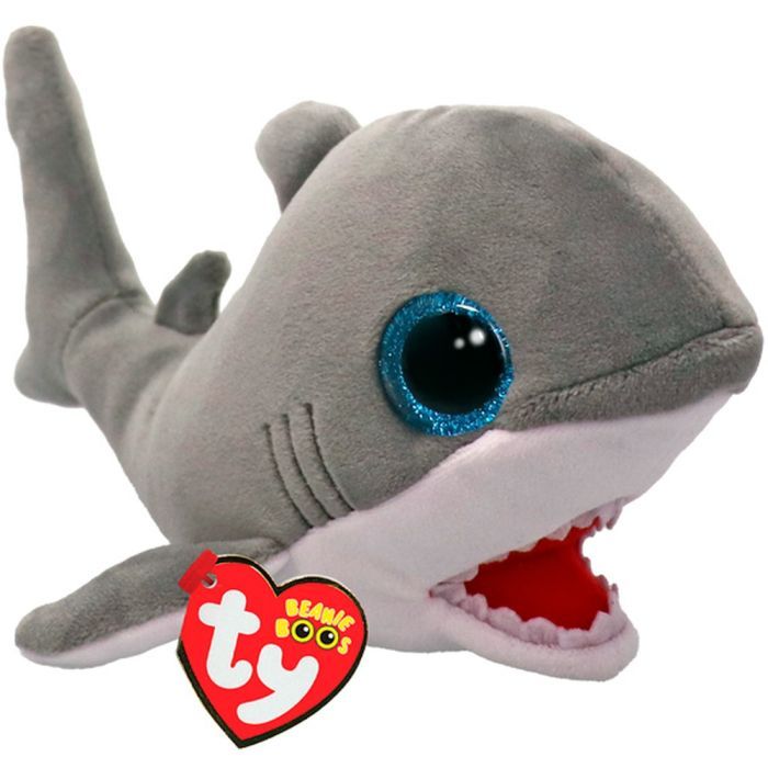 Мягкая игрушка Ty Beanie Babies Серая акула Finnegan 15 см (37376)