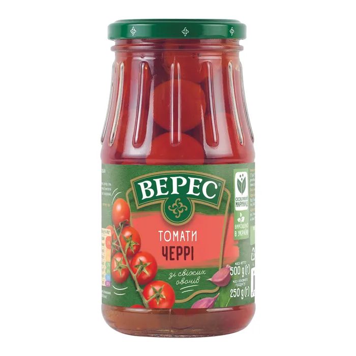 Овочева консервація Верес Томати Чері мариновані 500 г (4823105400614)