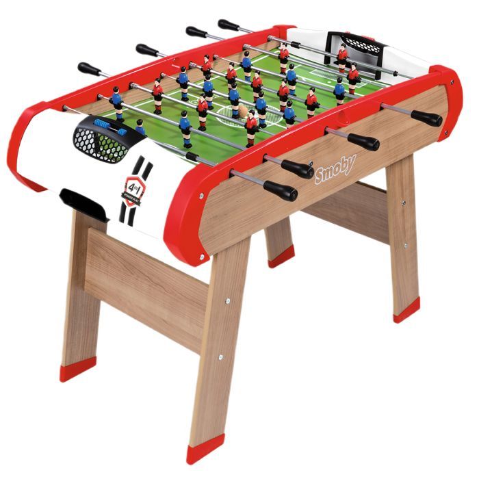 Настольный футбол Smoby Деревянный многофункциональный стол Павер Плей 4 в 1 (7600640002)