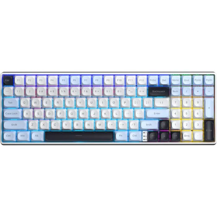 Клавиатура Aula S100pro RGB KRGD Brown Switch Wireless/Bluetooth/Type-C UA White/Black (6948391205755)
