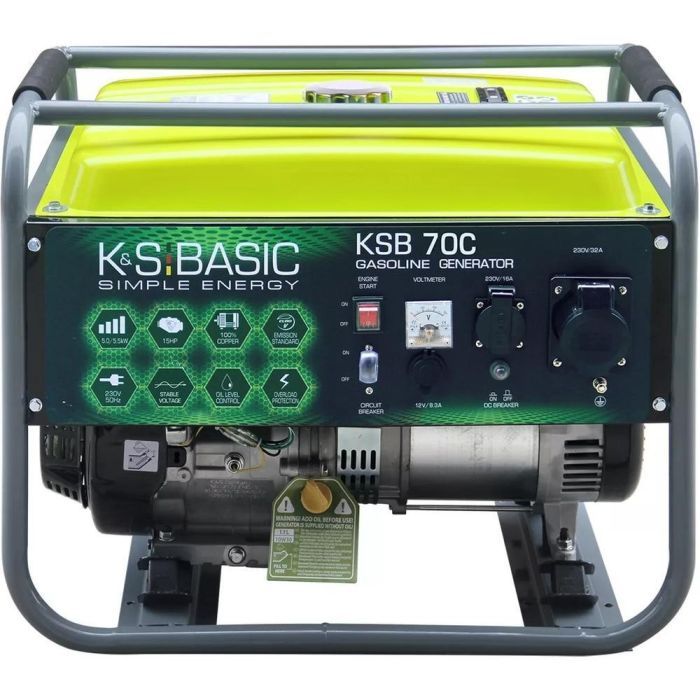 Генератор Konner&Sohnen KSB 70C, 230V, 5.5kW, ручний стартер, 66.6кг (KSB70C)