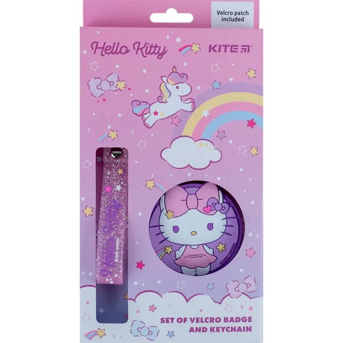 Бейдж Kite набор на липучке и подвеска Hello Kitty (HK24-3010-3)