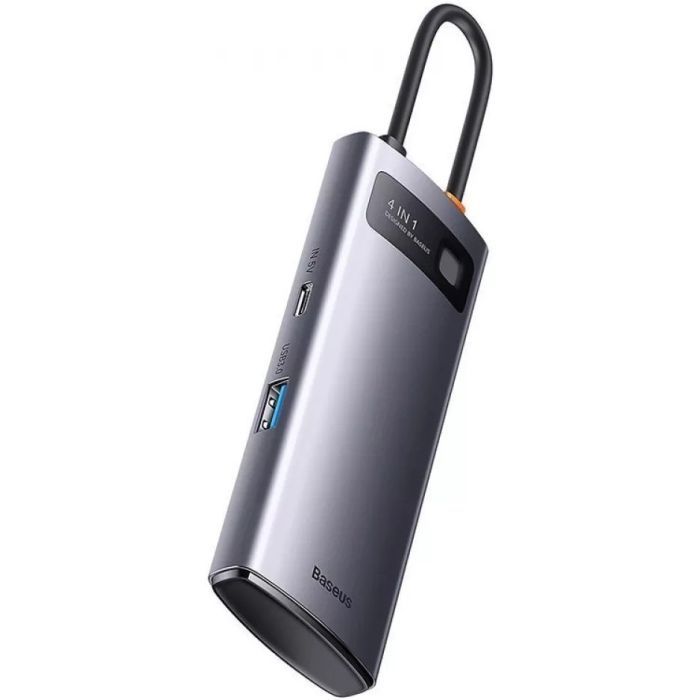Концентратор Baseus USB-C 4-in-1 4xUSB 3.0 gray (WKWG070013) изображение 2