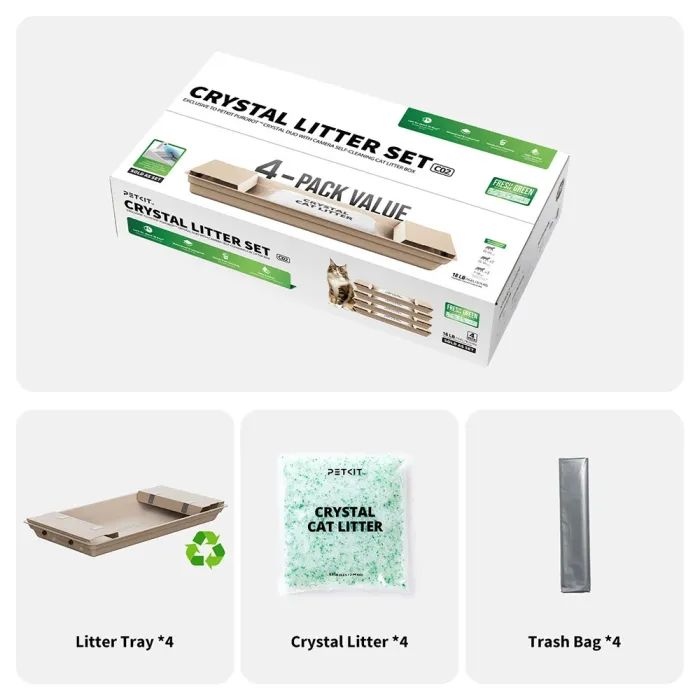 Наполнитель для туалета Petkit для PUROBOT CRYSTAL DUO Fresh Green (сет 4 шт) (C02) изображение 6