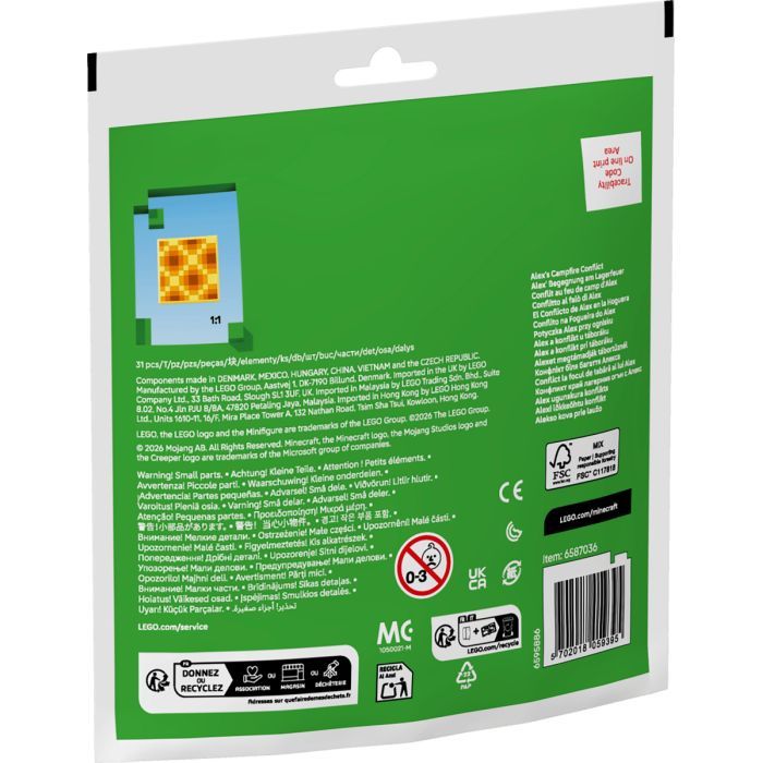 Конструктор LEGO recruitment Minecraft Конфлікт біля багаття Алекса (30732-) зображення 3