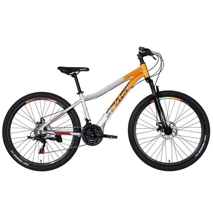 Велосипед Space 27.5" LYRA DD FR рама-15" AL 2026 сріблясто-зелений (OPS-SP-27.5-096)