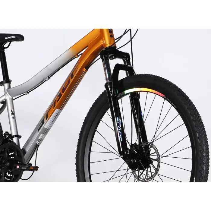 Велосипед Space 27.5" LYRA DD FR рама-15" AL 2026 сріблясто-зелений (OPS-SP-27.5-096) изображение 4