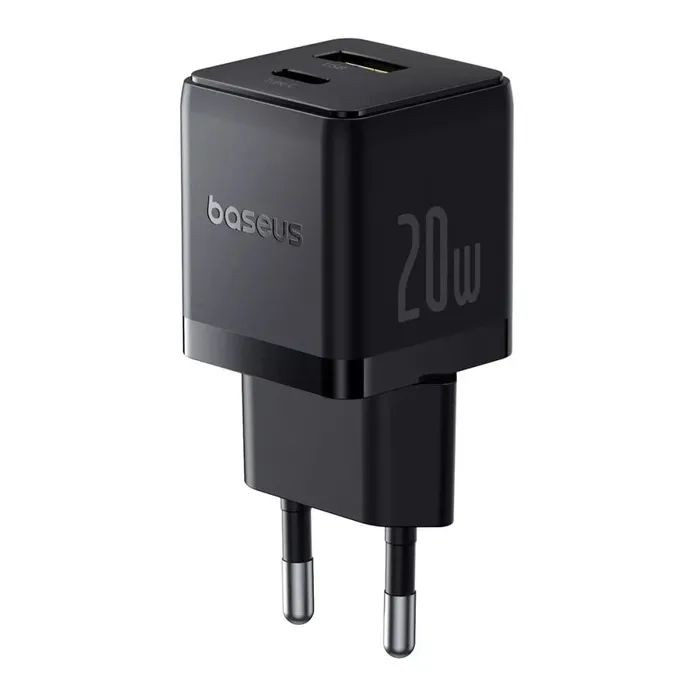 Зарядний пристрій Baseus 1xUSB-C PD20W + 1xUSB + cable USB-C to USB-C white (P10111608113-01) зображення 4