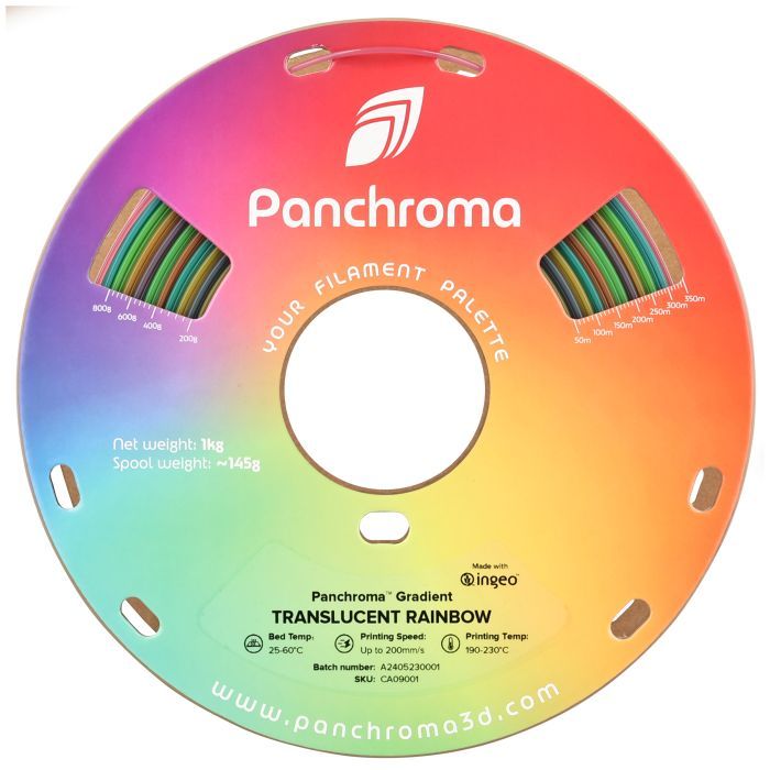 Пластик для 3D-принтера Polymaker PLA PANCHROMA GRADIENT 1,75mm 1kg RAINBOW TRANSLUCENT (CA09001) зображення 2