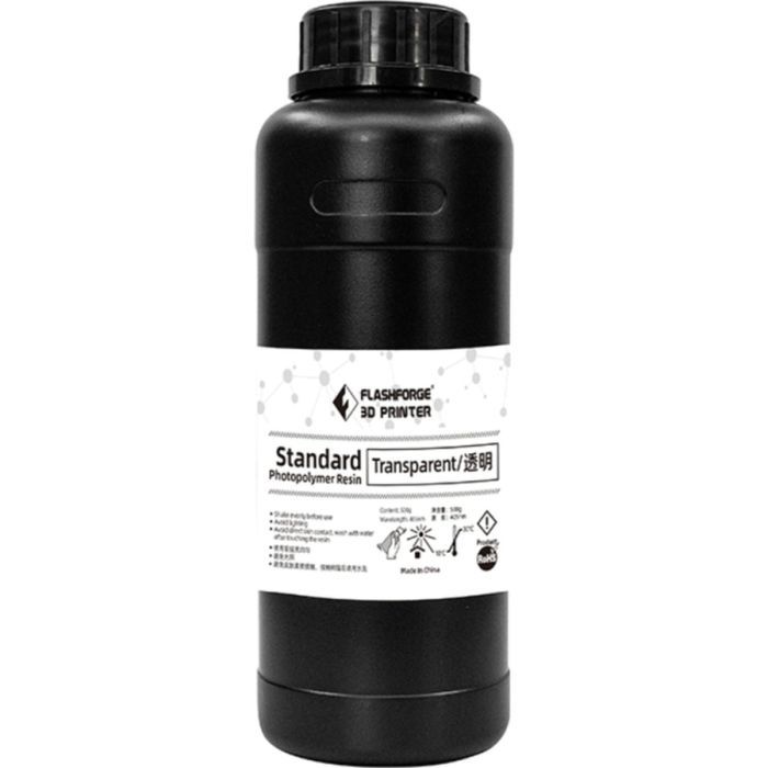 Фотополимерная смола Flashforge Resin Standart UV/LCD Transparent 0,5kg (20001867001)