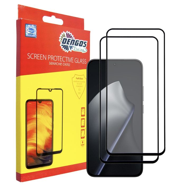 Скло захисне Dengos Xiaomi 15T / 15T Pro 5G Black 2 pcs (DG-TG2P-98)