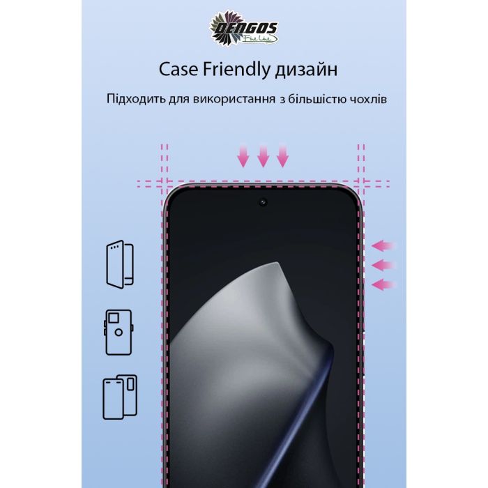 Скло захисне Dengos Xiaomi 15T / 15T Pro 5G Black 2 pcs (DG-TG2P-98) зображення 3