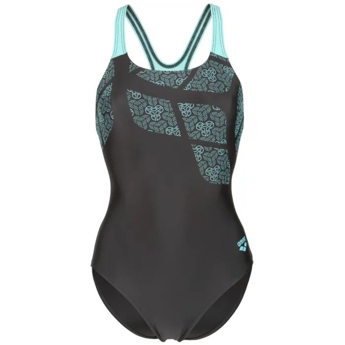 Купальник Arena Kikko Swimsuit Swim Pro Back 010807-580 чорний, бірюзовий 44 (3468337757238) зображення 7