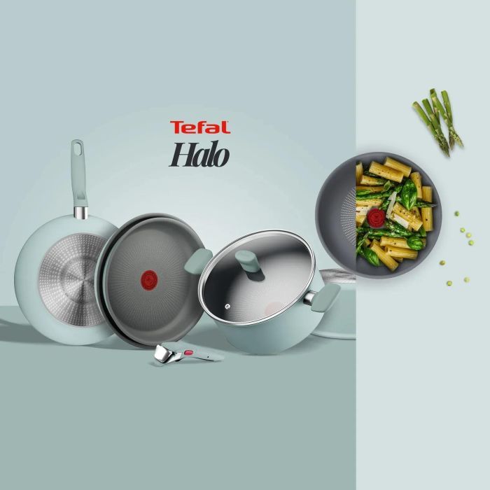 Сковорода Tefal Halo EUCALYPTUS, 20см, алюміній, бакеліт, сірий (G0160202) зображення 3
