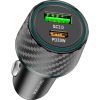 Зарядний пристрій BOROFONE 1xUSB-C PD30W + 1xUSB QC3.0 48W car adapter black (6941991101175) зображення 2