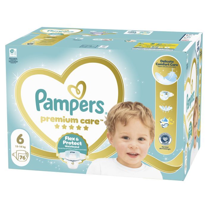 Підгузки Pampers PAMPERS Дитячі підгузники Premium Care Giant (13-18 кг) Мега Упаковка (8006530260176) зображення 2