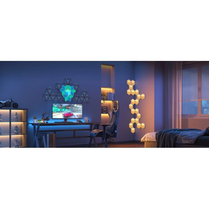 Светильник Govee H606A Glide Hexagon Light, 7шт, RGBIC WI-FI/Bluetooth, Meteor grey (H606AC81) изображение 12