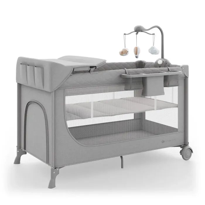Детский манеж Kinderkraft с пеленатором Leody Up Grey (5902533930135)