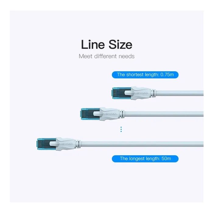Патч-корд 0.75м UTP cat 5e RJ-45 blue Vention (VAP-A10-S075) изображение 11